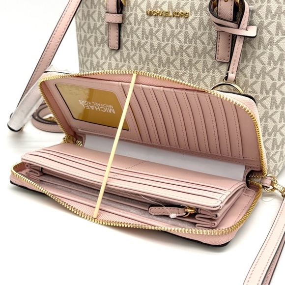 Michael Kors Jet Set Travel Extra-Small Top-Zip Tote Bag & Continental Wallet - Picture 10 of 11